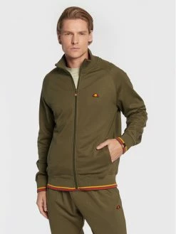 Εξοδος ❤️ Ellesse Άνδρες Μπλούζες Με Φερμουάρ Μπλούζα Rome SHP16444 Πράσινο Regular Fit 💯