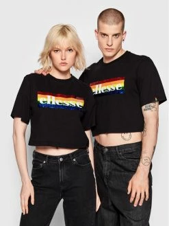 Ολοκαίνουργιο 👍 Ellesse T-shirts T-Shirt Unisex Unicorn SHN15708 Μαύρο Loose Fit 😀