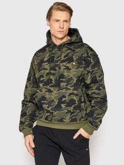 Flash Sale 🛒 Ellesse Άνδρες Μπλούζες Χωρίς Φερμουάρ Μπλούζα Hoodamo SHM13956 Πράσινο Relaxed Fit ❤️