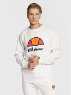 Κουπόνι ❤️ Ellesse Άνδρες Μπλούζες Χωρίς Φερμουάρ Μπλούζα Perc SXG12638 Λευκό Regular Fit 🎁