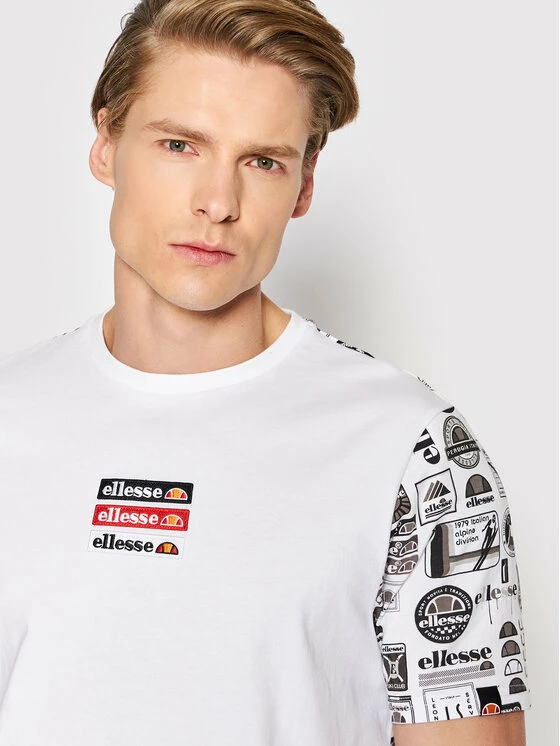 Νέος 👏 Ellesse Άνδρες T-shirts T-Shirt Hirona SHM14517 Λευκό Regular Fit ✔️ 6 Νέος 👏 Ellesse Άνδρες T-shirts T-Shirt Hirona SHM14517 Λευκό Regular Fit ✔️ - Image 4